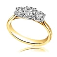 thumbnail image 1 of 1.50 Cts Brilliant 3 Piece Rounds Moissanite Ring 18K White Gold Plated Wedding Band Dainty Wedding Band Women's Ring, Promise Ring , Gift for Her, 1 of 3
