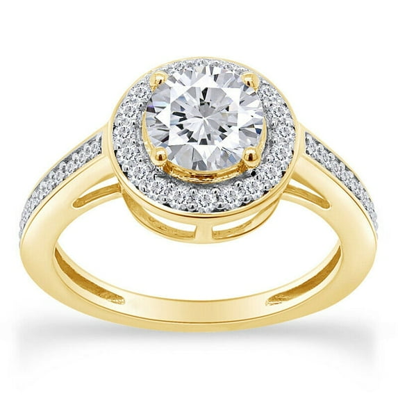 1.50 Cts Certified D Colorless Round Moissanite Ring . 18K White Gold Plated Solitaire Engagement Ring, Wedding Ring , Anniversary Gift for Her