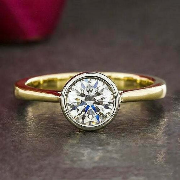 1.50 Cts Certified D Colorless Round Moissanite Ring . 18K White Gold Plated Solitaire Engagement Ring, Wedding Ring , Anniversary Gift for Her