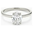 thumbnail image 1 of 1.50 Cts Oval Moissanite Solitaire Engagement Ring for women 18K White Gold Plated Bridal Wedding Ring 925 Sterling Silver Ring Gift for Her, 1 of 4