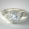 thumbnail image 1 of 1.50 Cts Round Moissanite Solitaire Engagement Ring for women 18k White Gold Plated Bridal Wedding Ring and 925 Silver Ring gift for her, 1 of 4