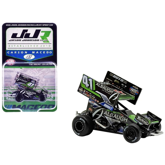 1/50 Diecast Model Car Winged Sprint Car #41 Carson Macedo "Albaugh" Jason Johnson Racing (2026) by ACME
