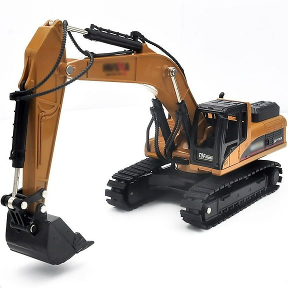 1:50 Excavator Alloy Die-Cast Static Construction Machinery Model Adult Boy Children's Birthday Gift Collectible Display Toy Car