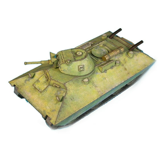 1:50 Paper BT-SV Light Tank Model Simulation Fighter Tank Military Science Exhibition Model (Unassembled Kit )