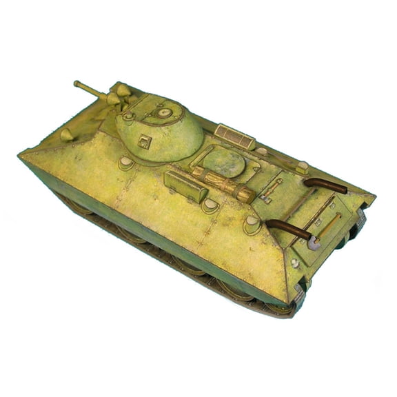 1:50 Paper BT-SV Light Tank Model Simulation Fighter Tank Military Science Exhibition Model (Unassembled Kit )