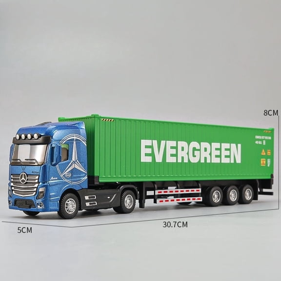 1:50 Scale Alloy Diecast Container Transport Truck Model, Simulated Freight Semi-Trailer Vehicle with Openable Doors, Realistic Sound & LED Light Effects,Hobby Collectible & Premium Gift for Boys