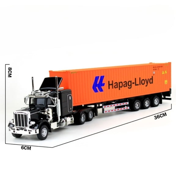 1:50 Scale Alloy Diecast Container Transport Truck Model, Simulated Freight Semi-Trailer Vehicle with Openable Doors, Realistic Sound & LED Light Effects,Hobby Collectible & Premium Gift for Boys