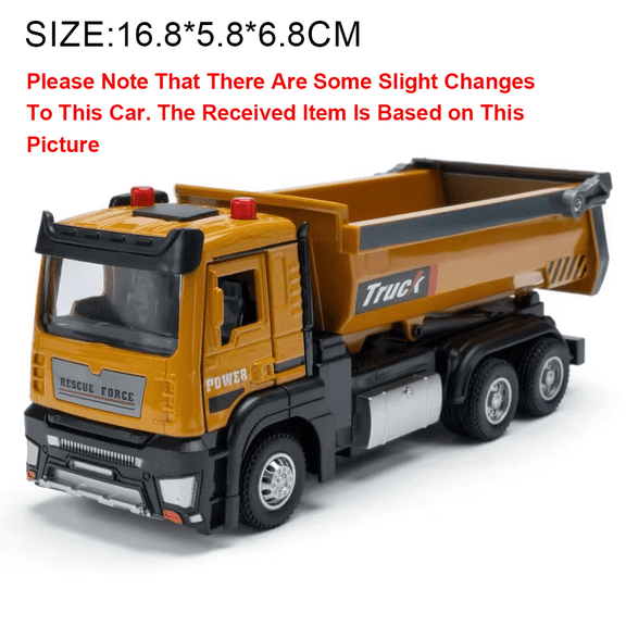 1/50 Scale Alloy Diecast Tipper Dump Truck Model, Heavy Duty Engineering Transport Vehicle with Realistic Sound & Light, Pull Back Function Collectible Construction Truck Display Gift for Boys, Detai