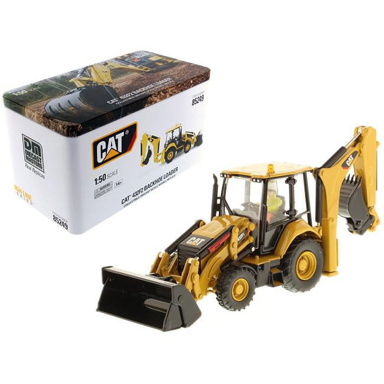 1-50 Scale CAT Caterpillar 432F2 Backhoe Loader with 1-50 Scale CAT Caterpillar 432F2 Backhoe Loader with