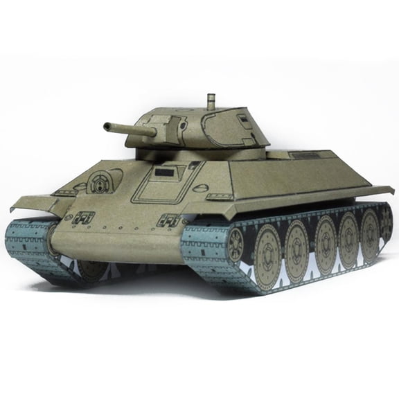 1:50 T-34 Medium Tank Paper Military Model Armored Vehicle Armored Car Collection (Unassembled Kit )