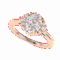 thumbnail image 1 of 1.50 TCW Lab Grown Diamond Oval Cut Cluster Engagement Ring 10K Rose Gold, 1 of 4
