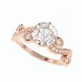 thumbnail image 1 of 1.50 TCW Lab Grown Diamond Round Cut Bridal Set Engagement Ring 14K Rose Gold, 1 of 1