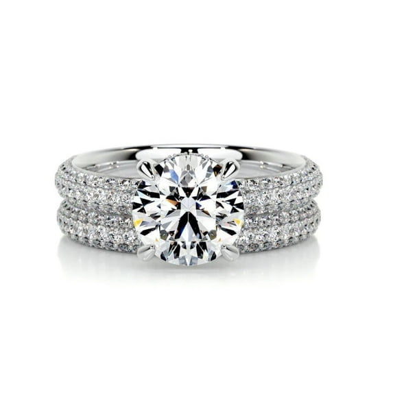 1.50 TCW Round Brilliant Cut Bridal Set Wedding Ring 14K White Gold