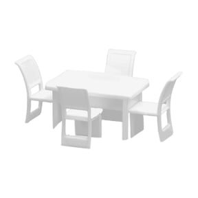 1: 50 Table and Chairs Set Miniature Table and Chairs Set Building Model Kits Dollhouse Funiture Diorama Layout for Micro Landscape Square