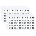 thumbnail image 1 of 1 To 50 Vinyl Consecutive Number Stickers, 1 Inch Small Round Numbered Stickers, 10Pcs Vinyl Consecutive Number Labels for Storage, Organizing, Boxes White, 1 of 6