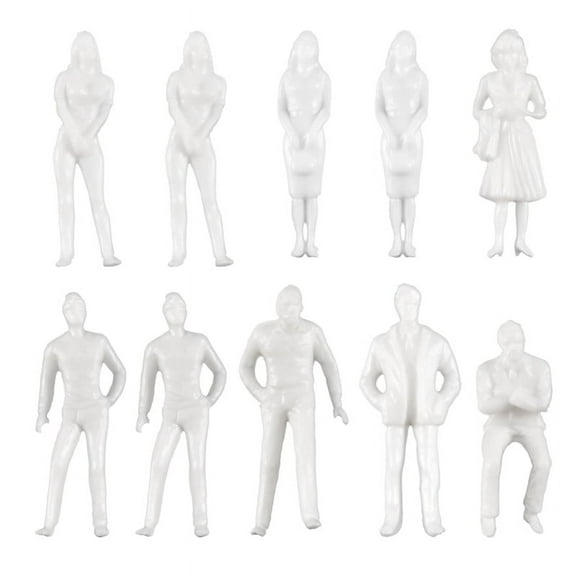 1:50 White Figures Architectural Model Human Scale HO Plastic Peoples,10 Pieces