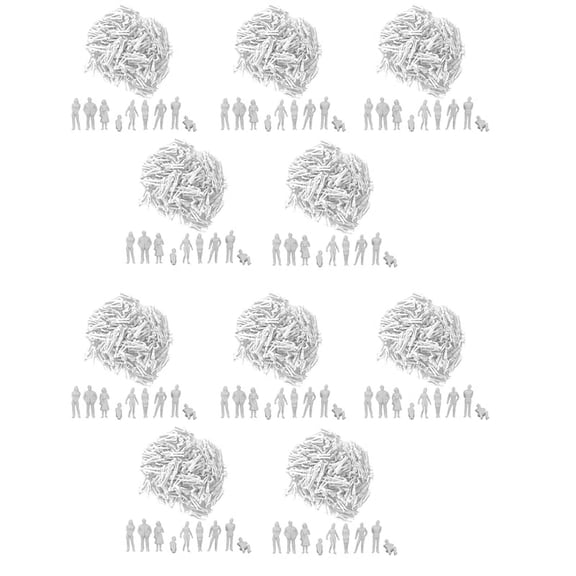 1:50 White Figures Architectural Model Human Scale HO Model Plastic Peoples,20 Pieces