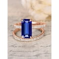 thumbnail image 1 of 1.50 carat Blue Sapphire and diamond Halo Bridal Set in 10k Rose Gold: On Sale, 1 of 2