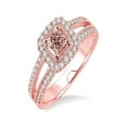 thumbnail image 1 of 1.50 carat Morganite and Diamond Engagement Ring for Women in 14k Rose Gold affordable morganite and diamond engagement ring, 1 of 2