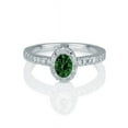 thumbnail image 1 of 1.50 carat Round Cut Round and Diamond Halo Engagement Ring in 10k White Gold, 1 of 2