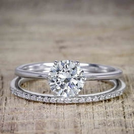 0.15 Ct Diamond Wedding Band Bridal Ring Set 14K Yellow Gold Walmart