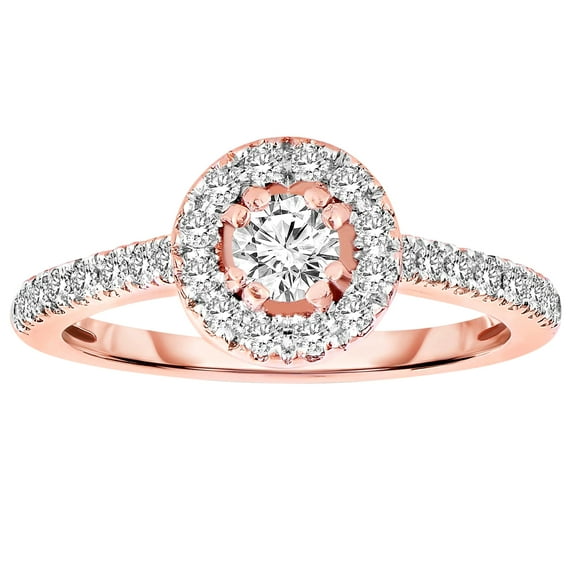 1.50 ct Round cut Moissanite Engagement Ring in halo and Sterling Silver with 18k Gold Plating