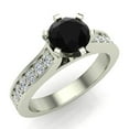 thumbnail image 1 of 1.50 ct tw Black & White Center Black Diamond Accented Engagement Ring 14K White Gold, 1 of 5