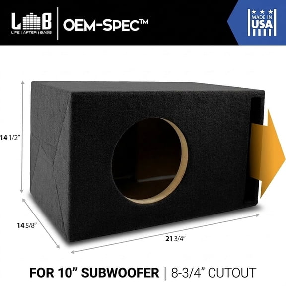 1.50 ft Ported MDF Enclosure Box for Single JL Audio 10" W7 (10W7 AE) Subwoofer