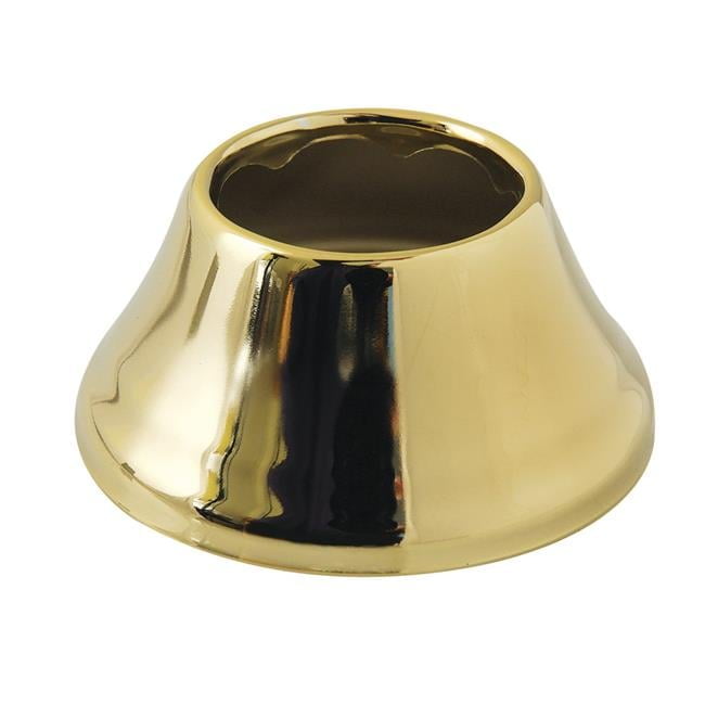 Polished Brass 3-Inch Bell Flange for Pipe Stub-Out