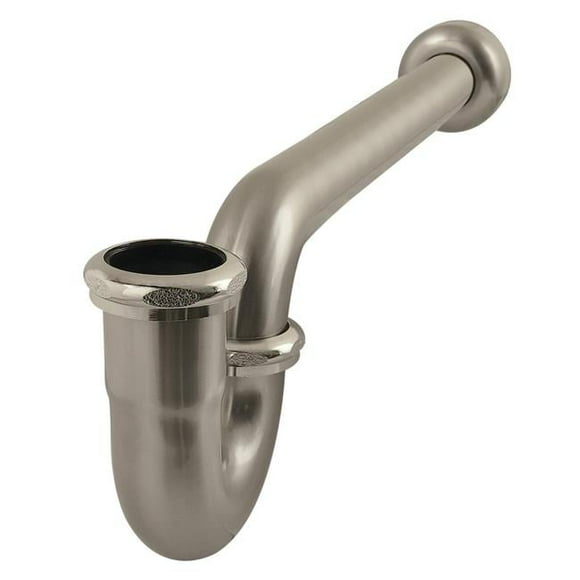 1.50 in. P-Trap with Box Flange, 13.06 in. - 18 Gauge, Brushed Nickel