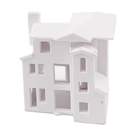 1/500 Dollhouse Trains Parking Landscape Miniature Unpainted House Ornaments Style C