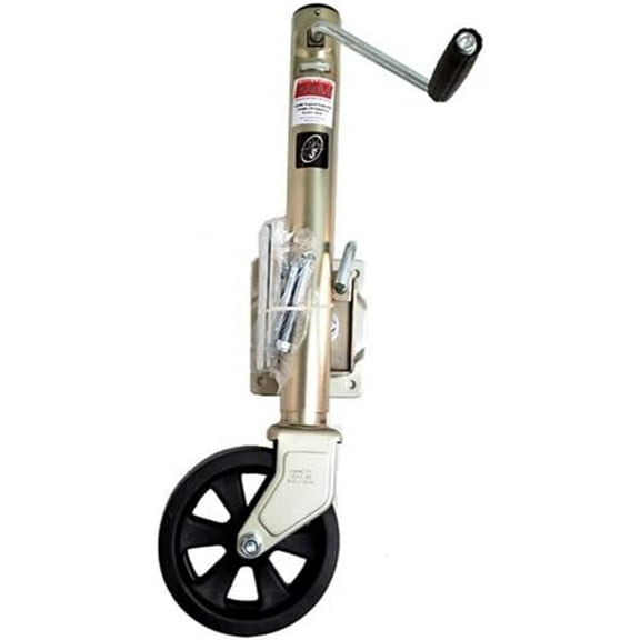 RAM 1,500 lbs. Capacity Sidewind Bolt-On Swivel Zinc Coated Trailer Jack with 8 Inch Caster