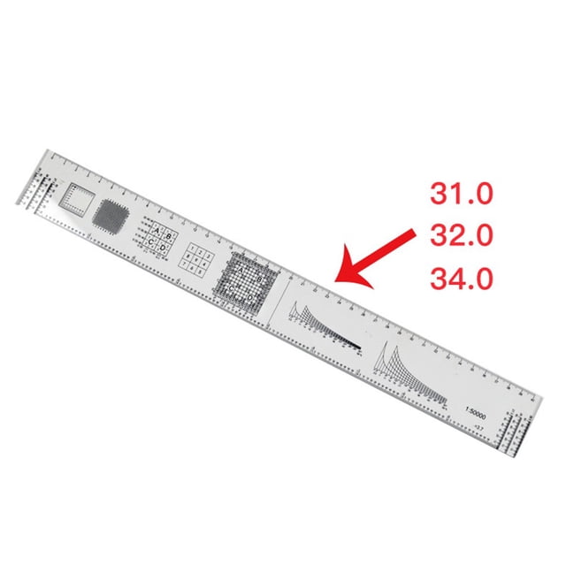 Map Measure Distance Ruler 1:50000 latitude and longitude scale topographic map distance ...