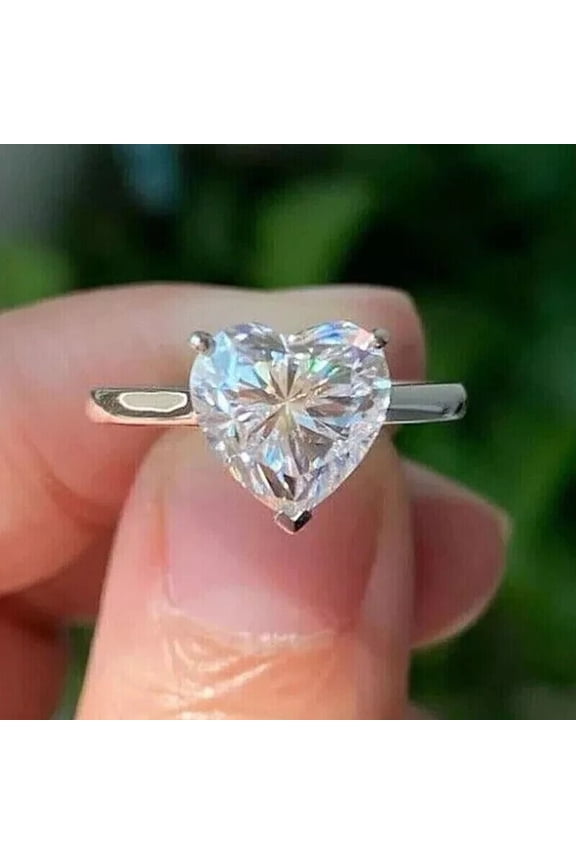 1.50CT Heart Cut IGI Certified Lab Grown/CVD Diamond Women's Ring 14k White Gold