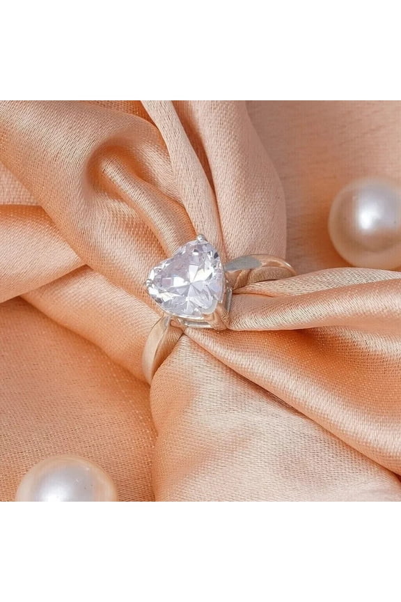 1.50CT Heart Cut IGI Certified Lab Grown/CVD Diamond Women's Ring 14k White Gold