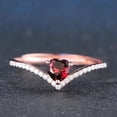 thumbnail image 1 of 2Ct Heart Cut Garnet Diamond Women Engagement Ring 14K Rose Gold Plated, 1 of 4