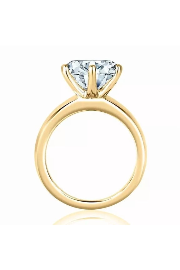 1.50Ct Round Lab Grown/CVD IGI Certified Diamond Ring Solitaire For Her 14k Gold