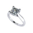 thumbnail image 1 of 1.50ct Princess Lucita Solitaire Simulated Diamond Wedding Engagement Ring 14K Gold-6.0mm-Size 5.5, 1 of 7