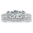 thumbnail image 1 of 1.50ctw Diamond Three Stone Bridal Set in 10k White Gold, 1 of 6