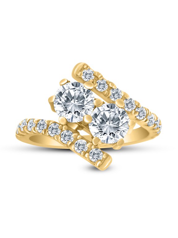 1.50ctw Diamond Two Stone Ring in 14K Yellow Gold