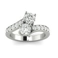 thumbnail image 1 of 1.50ctw Diamond Two Stone Ring in 14k White Gold (G-H, I2-I3, 1.50ctw), 1 of 3