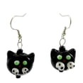 thumbnail image 1 of 1.50In Halloween Cat Earrings, Metal & Glass, Silvestri Glass 20085834, 1 of 1