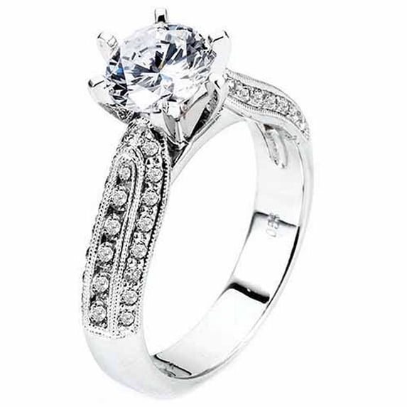 1.51 Carat Brilliant Round Cut Diamond Engagement Ring