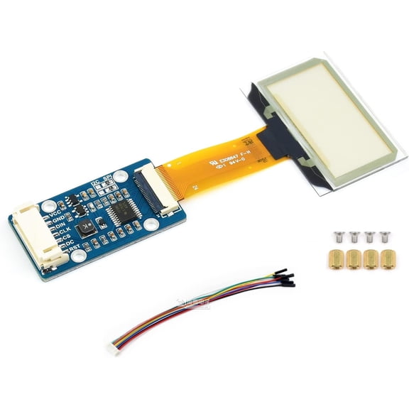 1.51inch Transparent OLED Display Module 12864 Resolution Light Blue Color Display OLED for /Arduino/STM32,Full Viewing Angle,Embedded Independent Driver Chip,SPI/I2C Interfaces