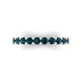 thumbnail image 1 of 1.52 ct Brilliant Round Cut Natural London Blue Topaz 18K White Gold Eternity Band SZ 9.25, 1 of 6