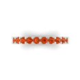 thumbnail image 1 of 1.52 ct Brilliant Round Cut Simulated Red Diamond 18K White Gold Eternity Band SZ 5, 1 of 6