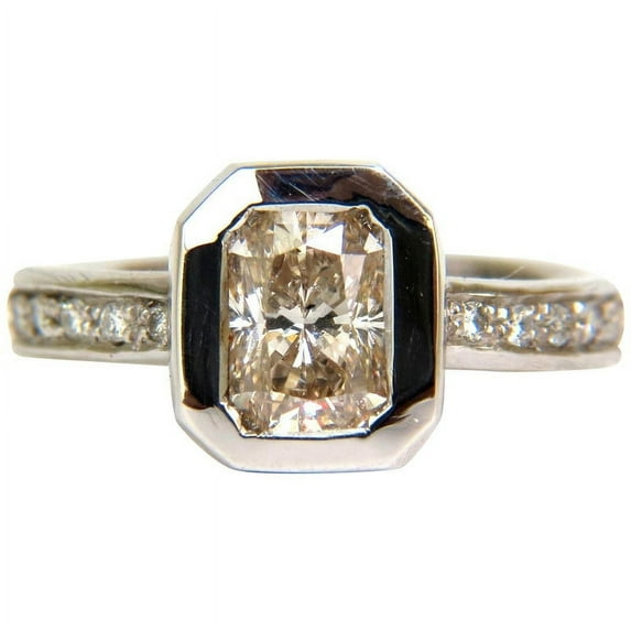 1.52CT FANCY NATURAL BROWN COLOR DIAMOND ETERNITY RING 14KT