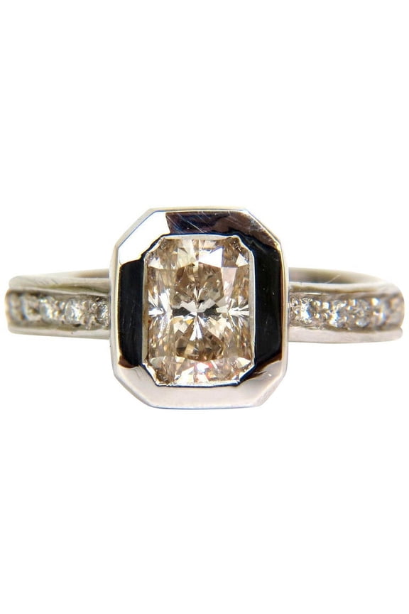 1.52CT FANCY NATURAL BROWN COLOR DIAMOND ETERNITY RING 14KT