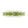 thumbnail image 1 of 1.53 ctw Wedding Band for Women - 14K Rose Gold Natural Peridot Stackable Eternity Ring, 1 of 6