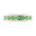 thumbnail image 1 of 1.53 ctw Wedding Band for Women - 14K Rose Gold Simulated Green Diamond Stackable Eternity Ring, 1 of 6